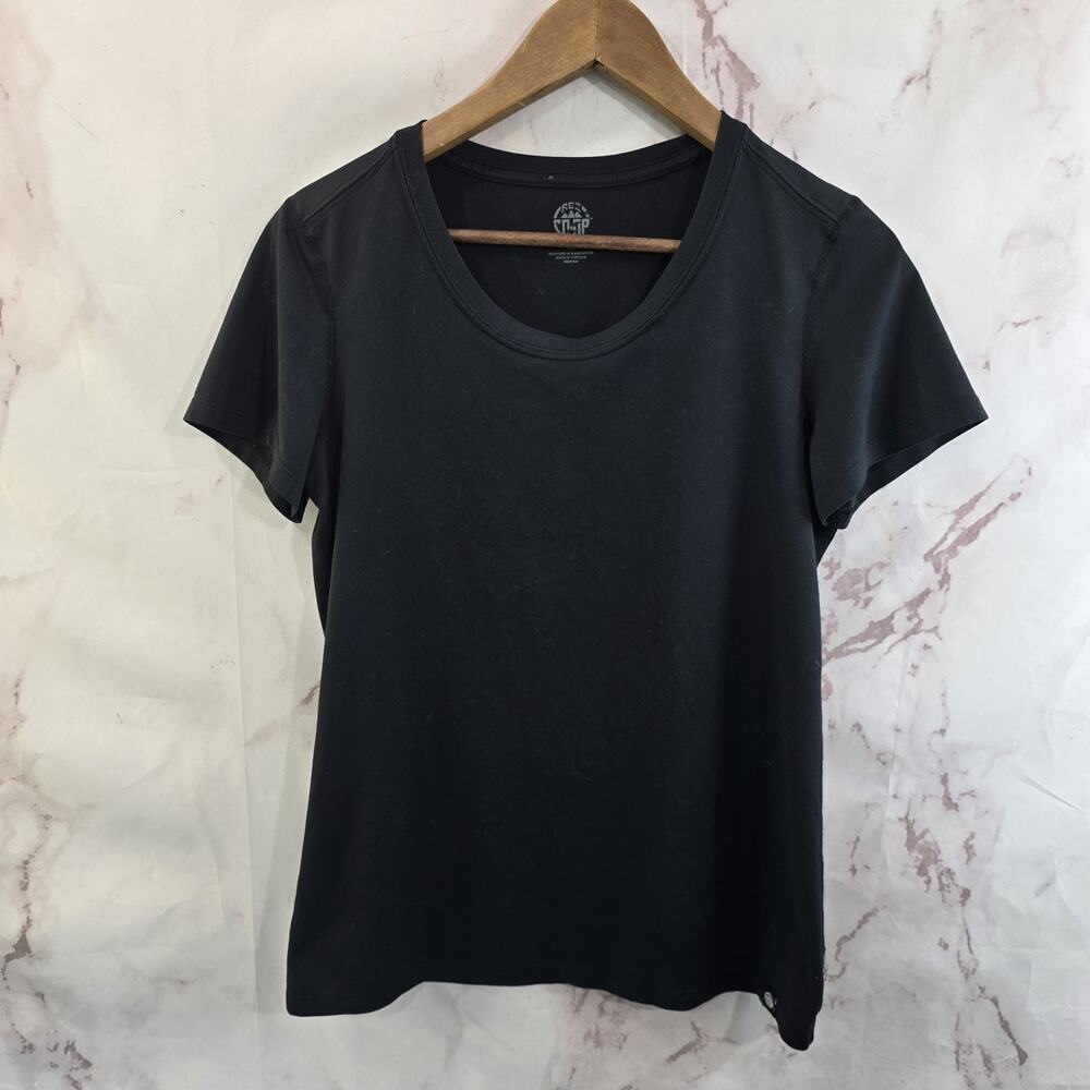 REI Co Op Shirt Womens Medium Black Tech Short Sleeve Active Hiking